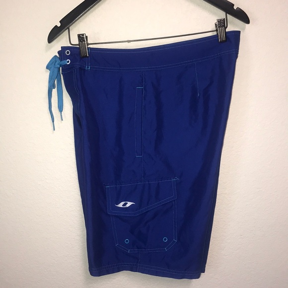 Oxide Royal Blue Polyester Surf Swim Shorts sz 30 - Picture 3 of 8